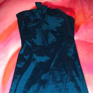 Strapless Teal Cocktail Dress